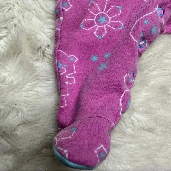 Pekkle Footed Onesie Pajamas Pink, Blue,  & White Crown Size 3 Months - Picture 2 of 16